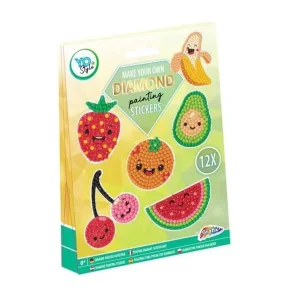 Diamond Painting Stickers Frugter 12 stk.